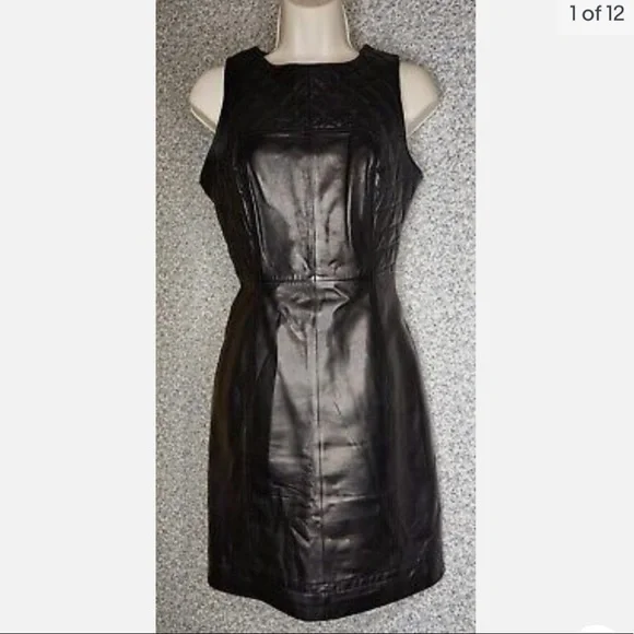 target faux leather dress Black Vegan Leather Mini Dress